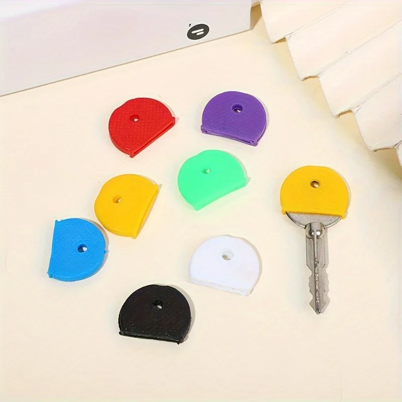 10 個キーカバーキーキャップペンダント識別分類保護カバーキーリング
