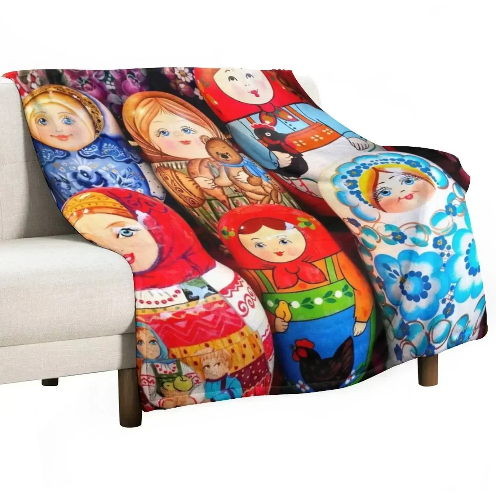 

New Matrioska Throw Blanket Cozy Microfiber Throw Blanket for Home Bedroom