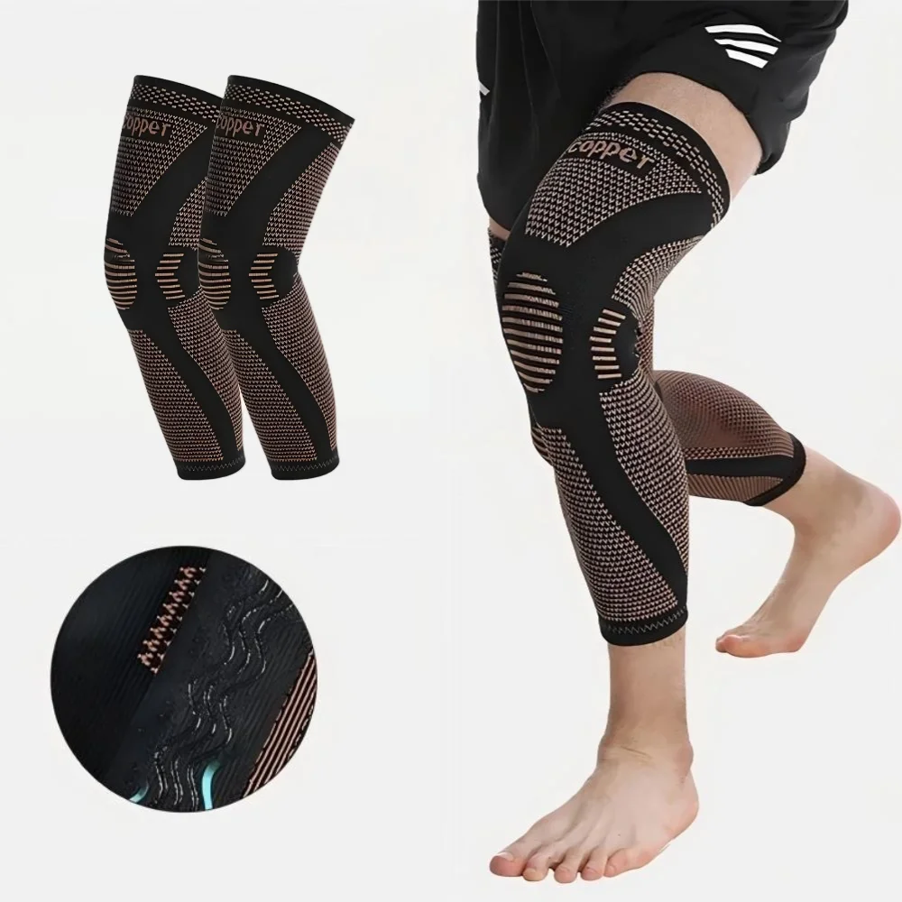 

Long knee pads, copper knee compression sleeves, copper knees, supporting thighs, knees, calves, deodorizing and keeping warm