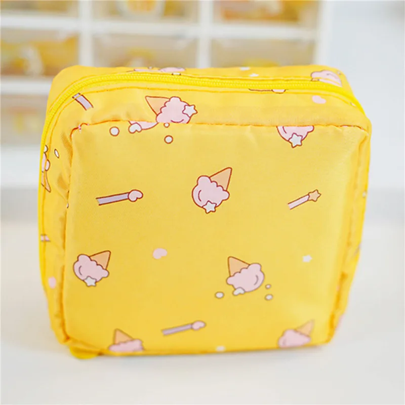 Storage Female Hygiene Sanitary Napkins Package High Quality Cute Kawaii Storage Bag Simple Cartoon Purse Case