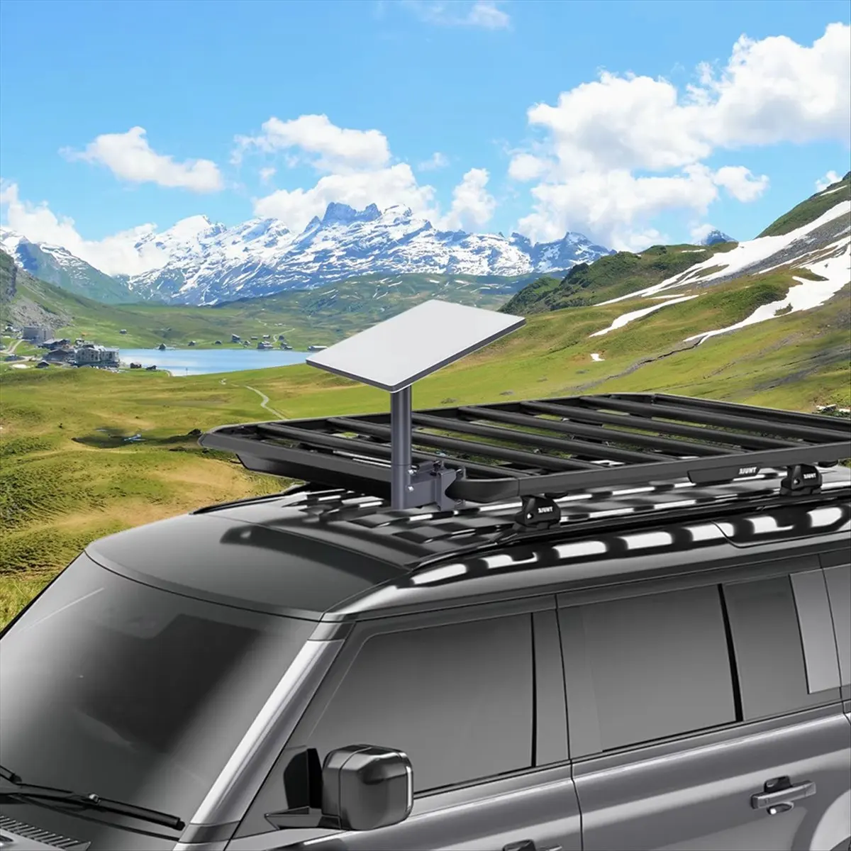 B21B SK0084 for Mini RV Ladder Mount Mini Roof Rack Mount Mini Pole Clamp Mount with Pipe for RVs