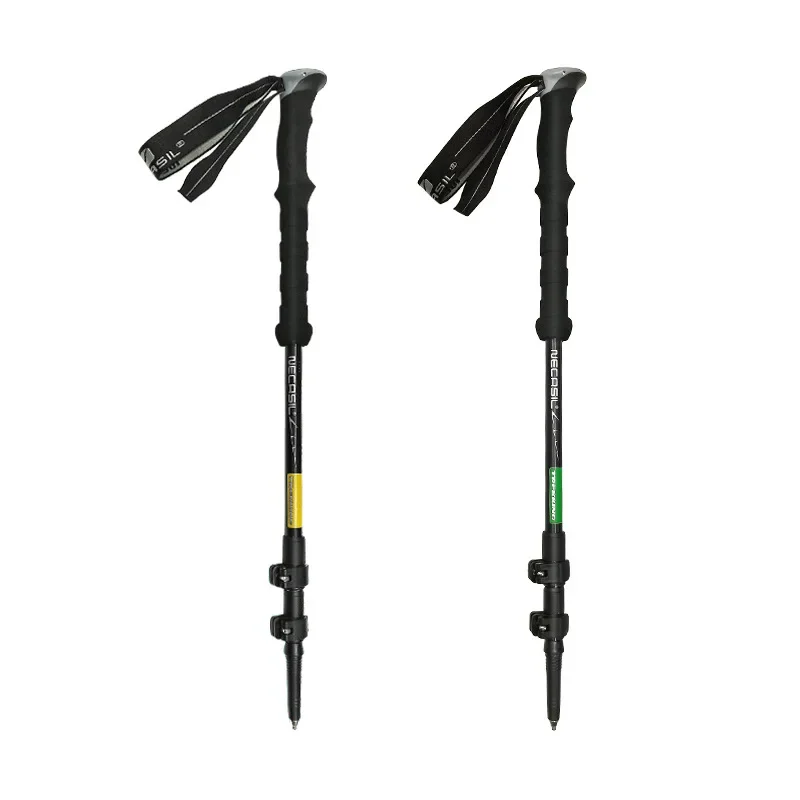 Bastones nórdicos para caminar, Camping, senderismo, ultraligeros, telescópicos ajustables, bastones de Trekking Alpenstock, escalada