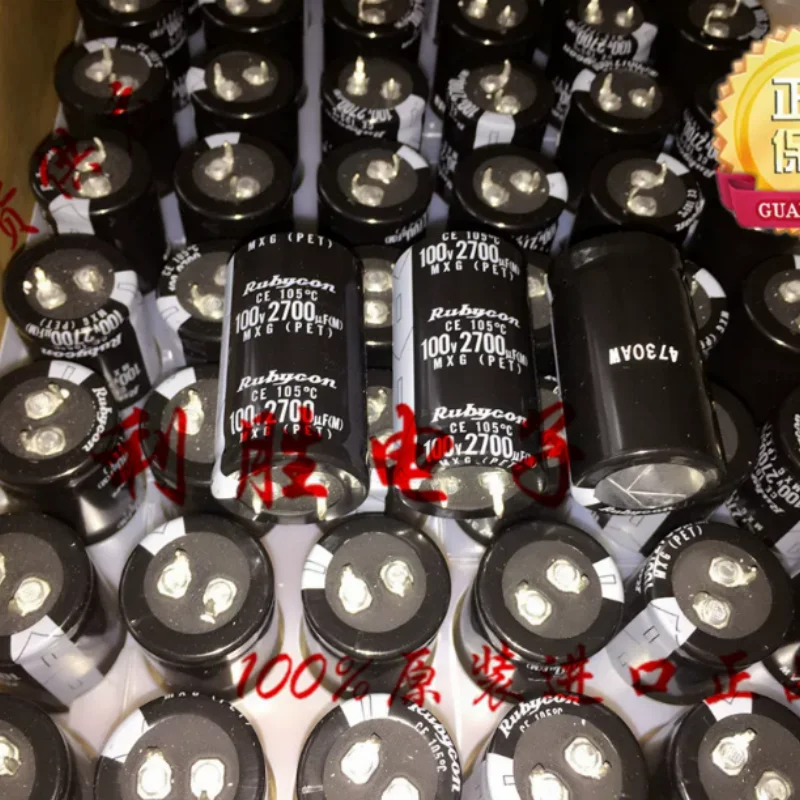 

5PCS-30PCS 2700UF 100V Japanese Ruby RUBYCON capacitor 100V2700UF 25 * 45 MXG