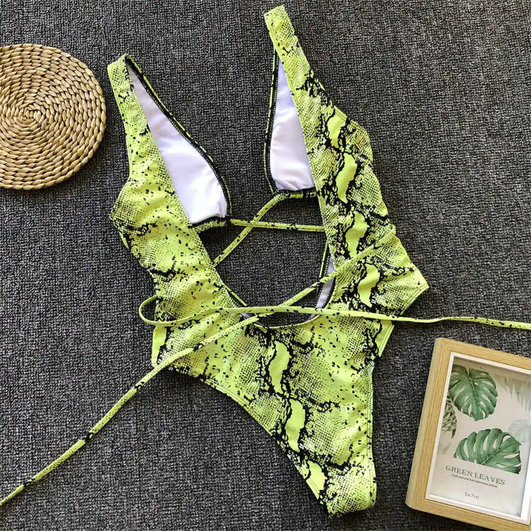 Sexy Bandage-Badeanzug mit Wickeldesign, tiefem V-Ausschnitt und Cut-Outs, einteiliger Monokini-Badeanzug für Damen, Badebekleidung, Badeanzug, Modell V1037 – Detail 35