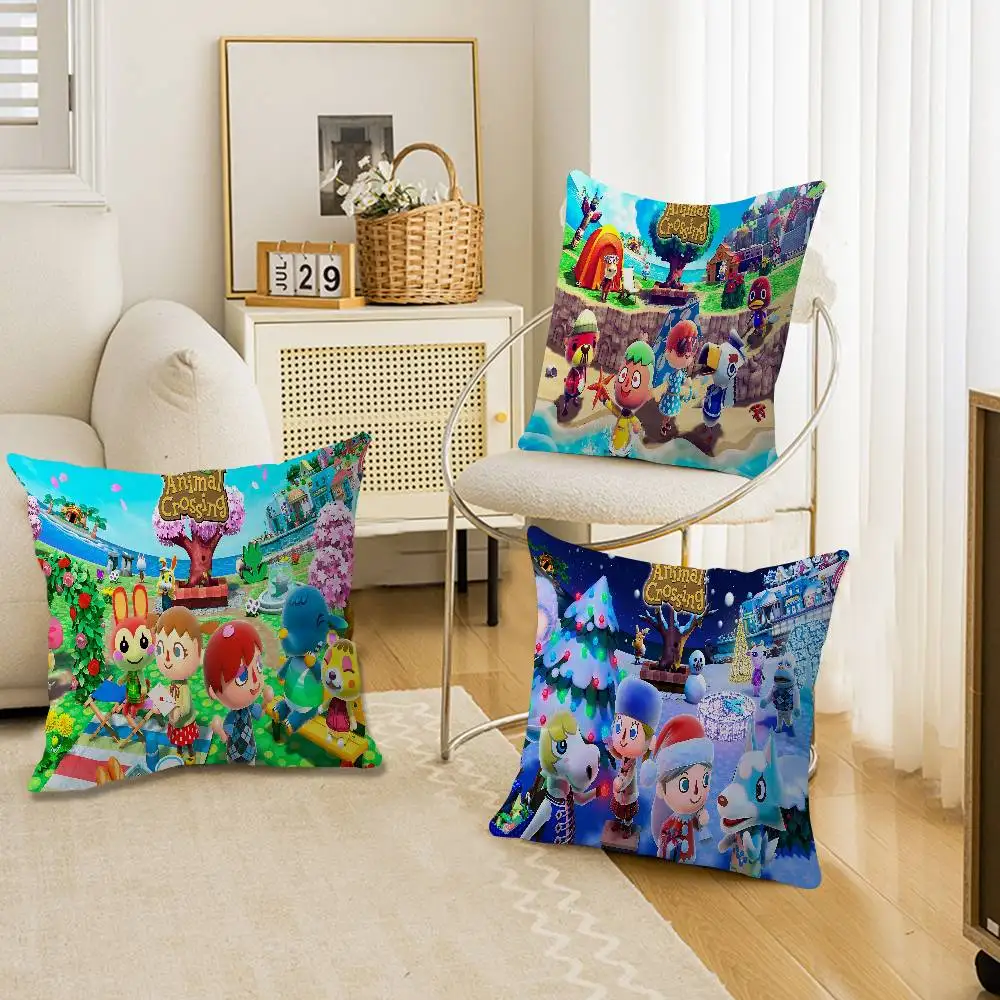 A-Animal Classic C-Crossing Game Cushion Cover Car Throw Pillow Case For Sofa Car Christmas Gift 40x40cm 45x45cm
