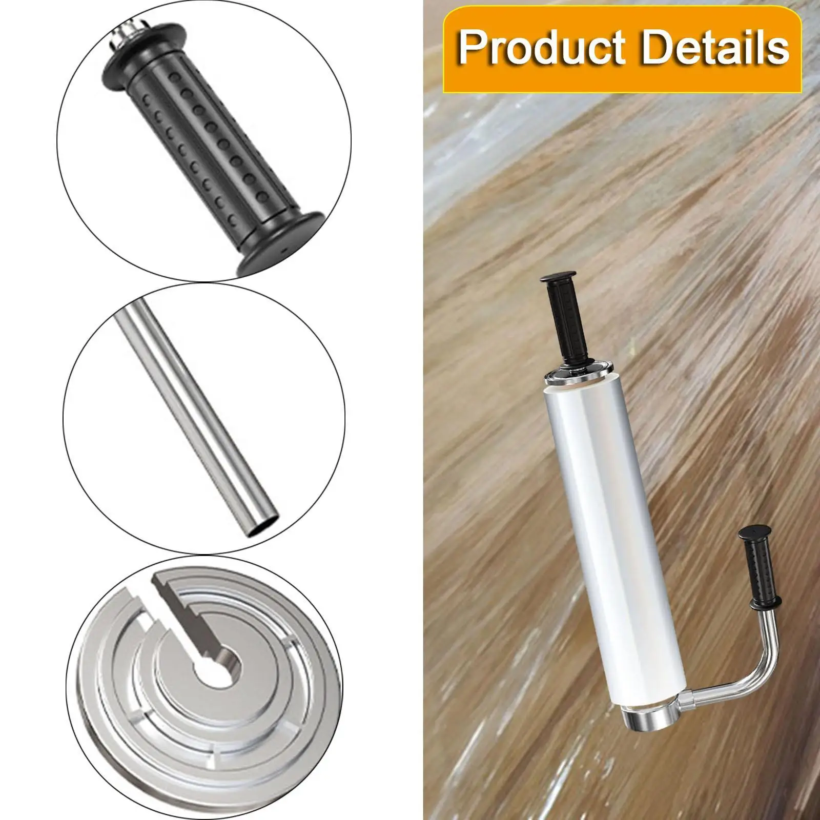 Heavy Duty Handheld Stretch Wrapping Machine Stainless Steel Shrink Film Holder for Packing Logistics Accessories