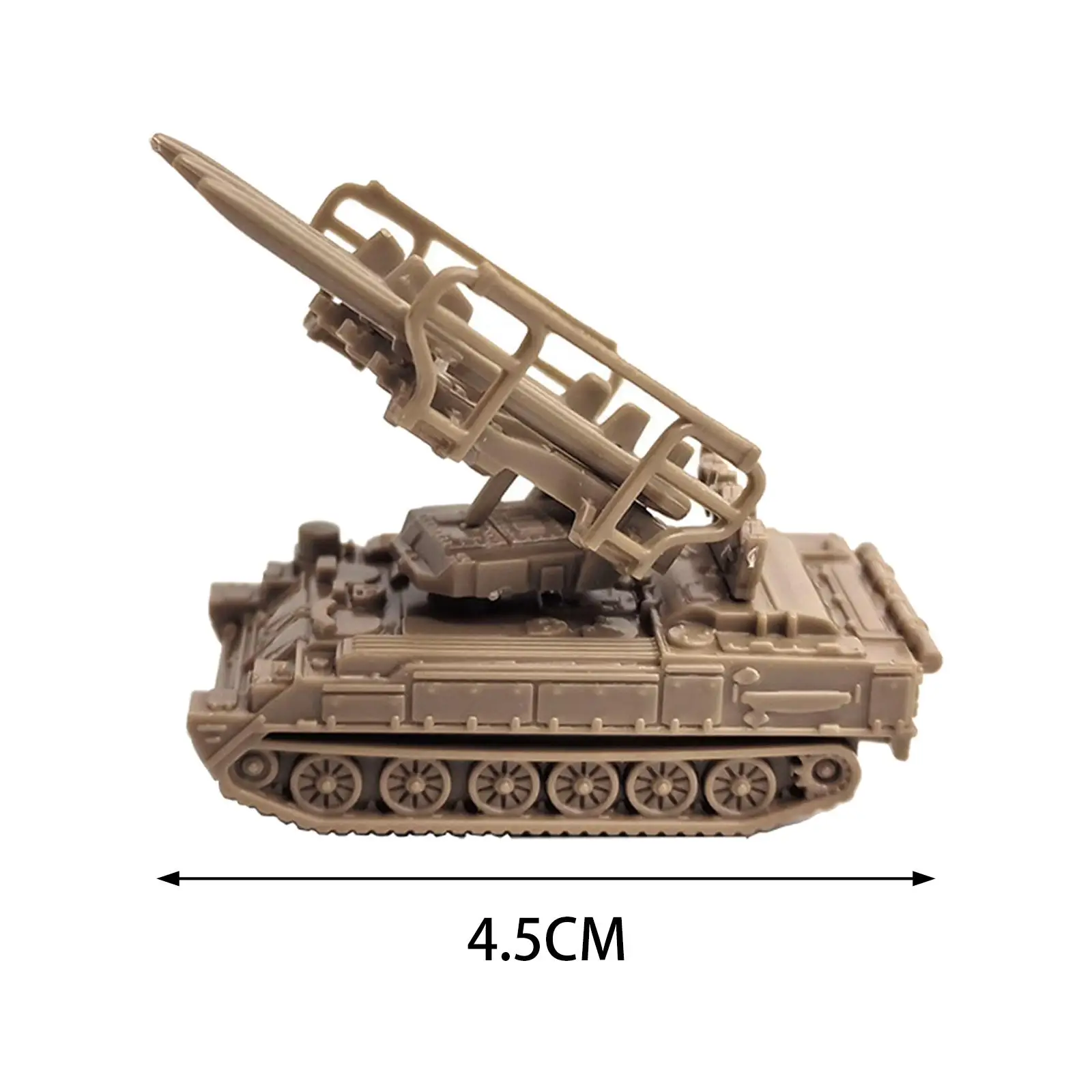 4 Pieces 1/144 Tank Model Ornaments Building Kits Home Decor 4D Modern Tank