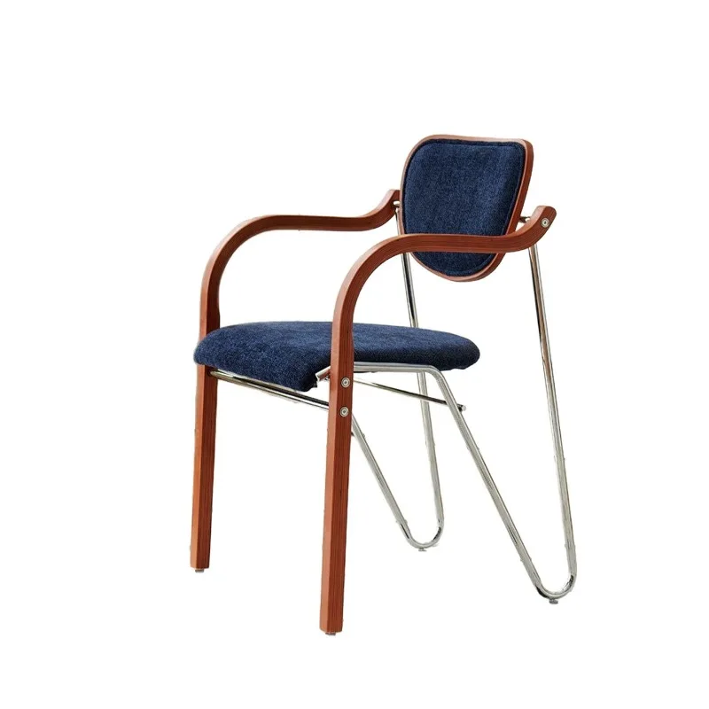 Medieval sunset armrest chair Internet celebrity designer retro soft bag stool office leisure back chair senior