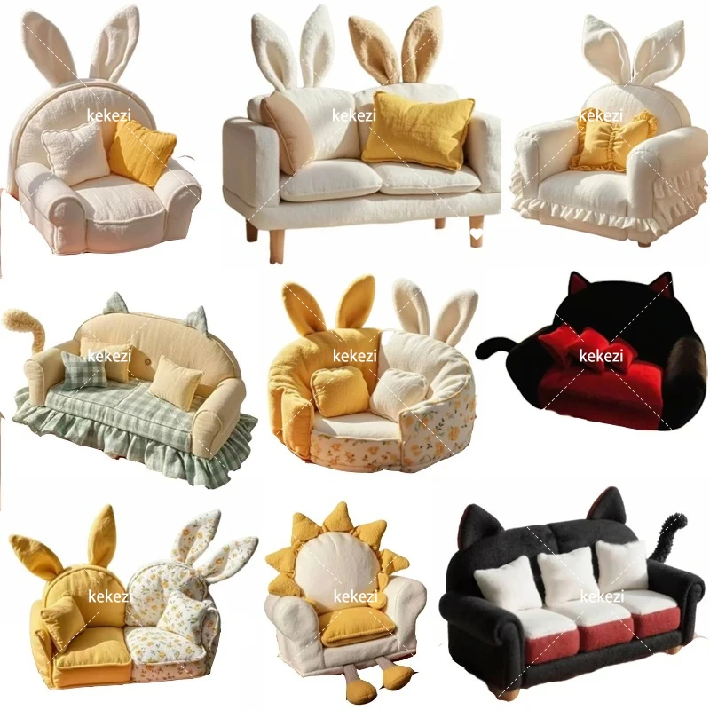

Dollhouse 1/6 Mini Sofa Miniature Dollhouse Furniture 1/12 Doll Chair Doll Accessories New Diy Miniature Dollhouse