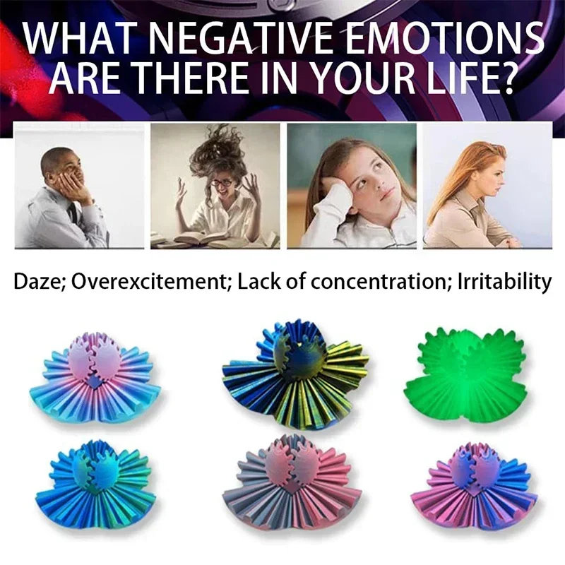 والعتاد الكرة ثلاثية الأبعاد المطبوعة ألعاب متململة تدور الكرة أو مكعب الإجهاد الإغاثة مكتب لعبة القلق الاسترخاء النشاط للبالغين الاطفال هدية #5