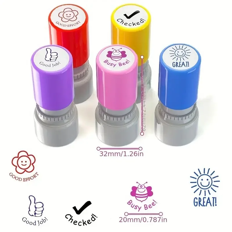 English Teacher Comments Seal Set Light Sensitive Reward Cartoon Encouragement Seal