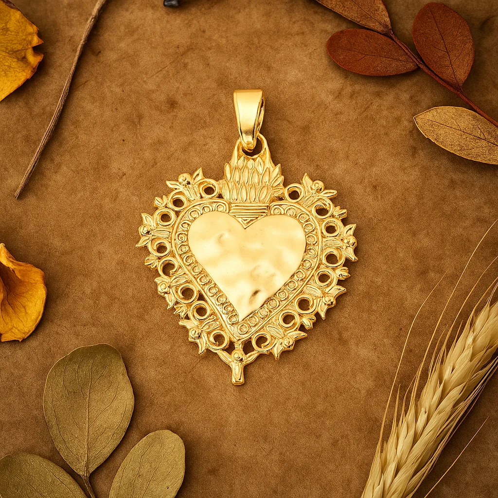1 Piece Matte Golden Large Hollow Open Hearts Charms Pendants for Necklace Jewellery Making Accessories