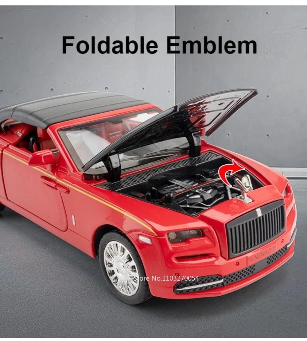 1:32 Rolls-Royce Cullinan Dawn Modell Spielzeug Druckguss Legierung Auto Sound Licht Zurückziehen Türen Geöffnet Miniatur Autos Simulation Ornament – Detail 19