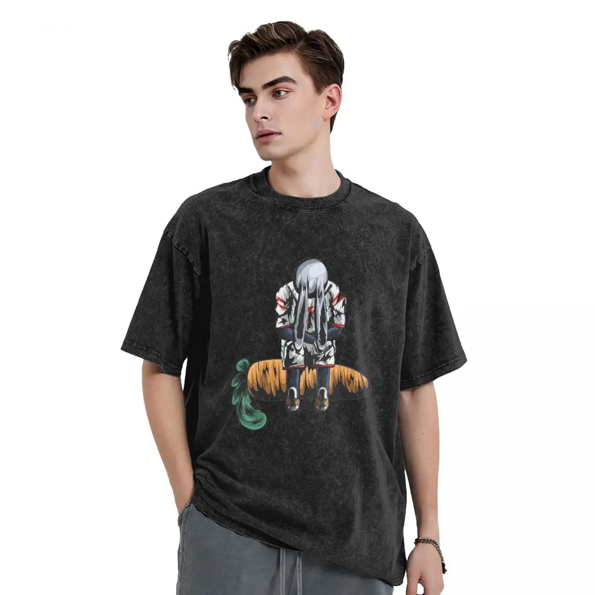 

Skeleton Designed Men's Vintage Oversized T-Shirts Skull Graphic Novelty T-Shirts Cotton Oversize Top Tees For Men Women