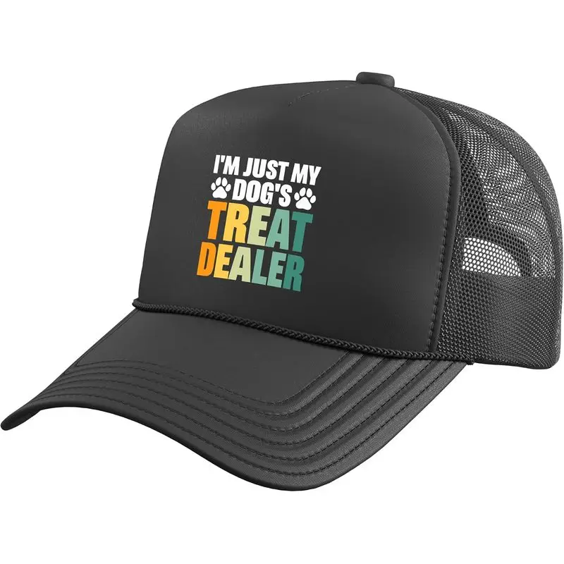 I'm Just My Dog's Treat Dealer Trucker Hat with Adjustable Mesh Back
