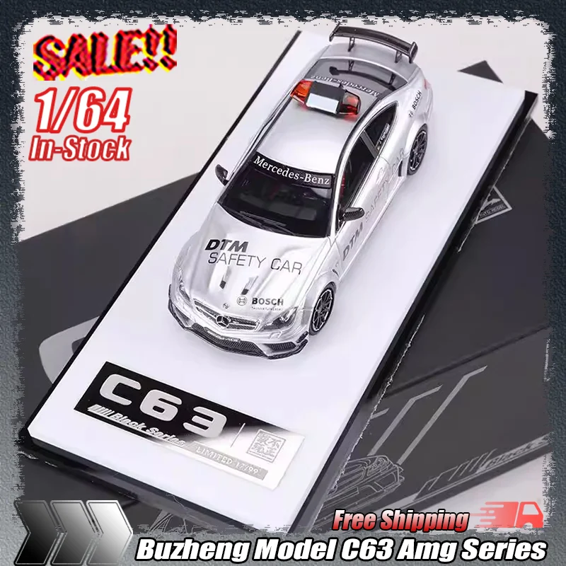 

New Stock Buzheng Model 1:64 C63 Amg Series Highly Detailed Resin Car Model Collectible Display Ornament For Car Enthusiasts Toy