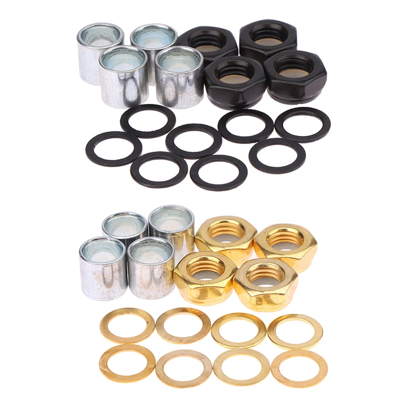 Lot de vis et boulons de montage pour skateboard à quatre roues, 16 pièces, accessoires pour longboard, rondelles d'espacement