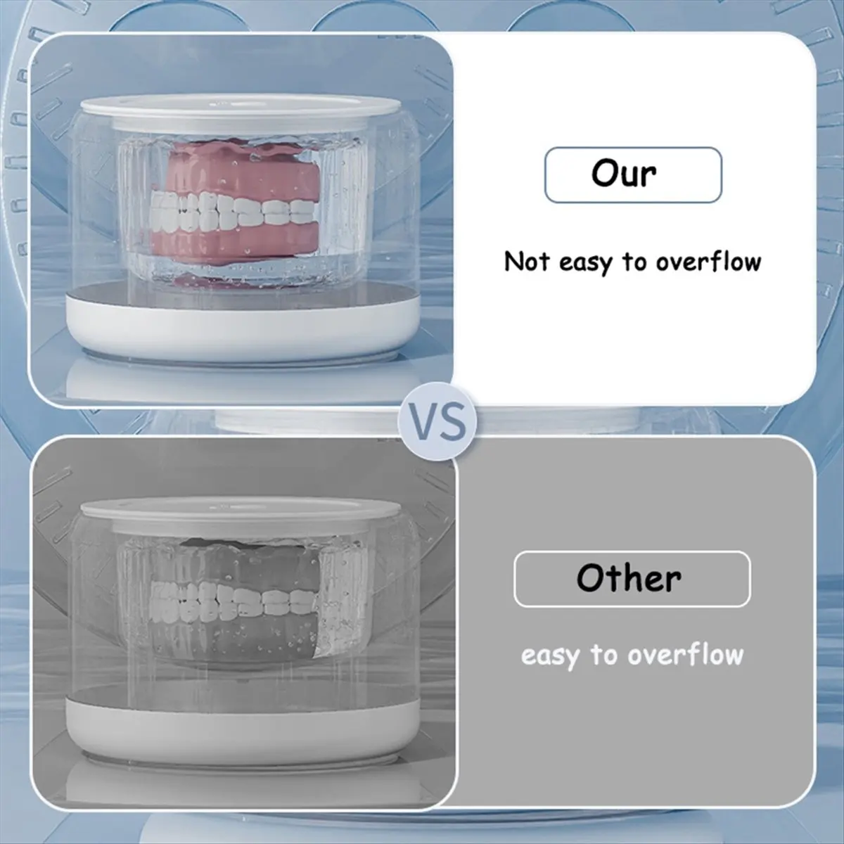 2026 Trend Portable Ultrasonic Retainer Cleaner Machine for Dentures Retainer Mouth Guard Aligner Whitening Trays Oral Supplies