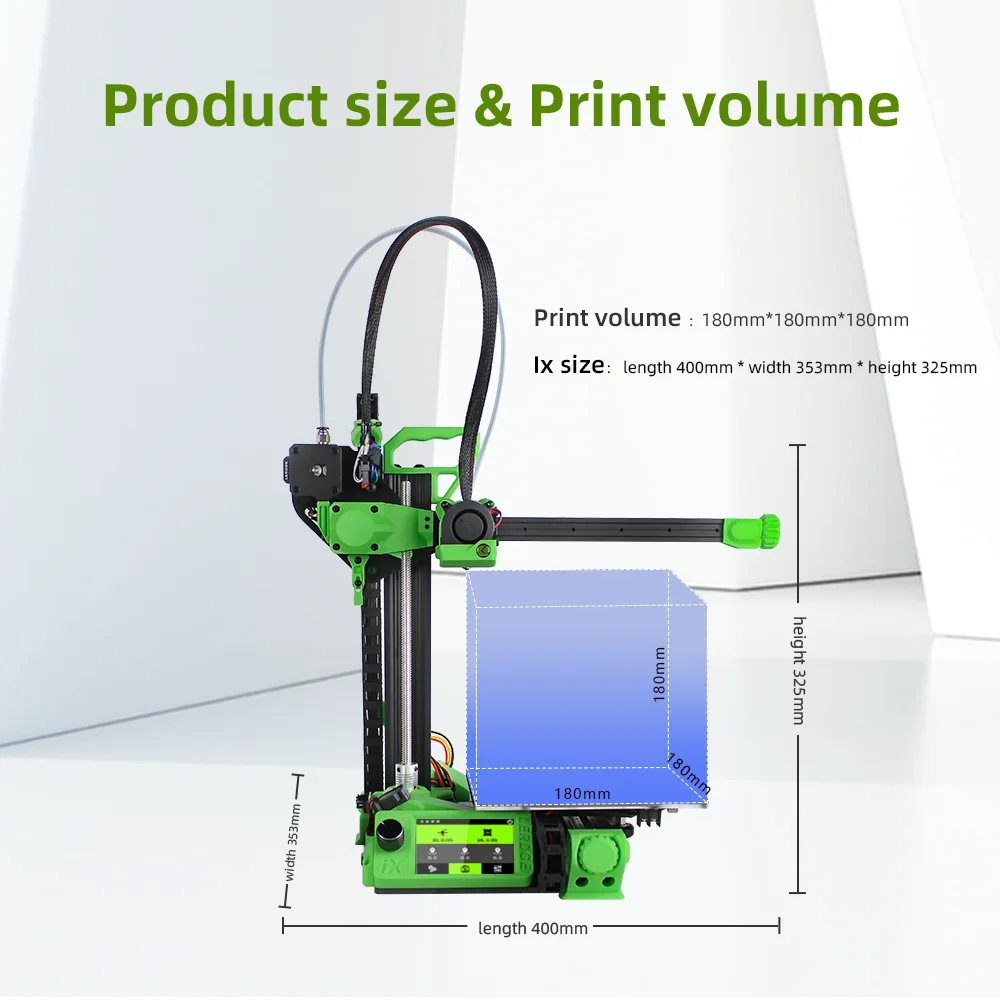 Lerdge-ix impressora 3d, alta precisão, atualizado, peças diy, suporte fdm, 3, 5 polegadas touch screen, z board, creality k1