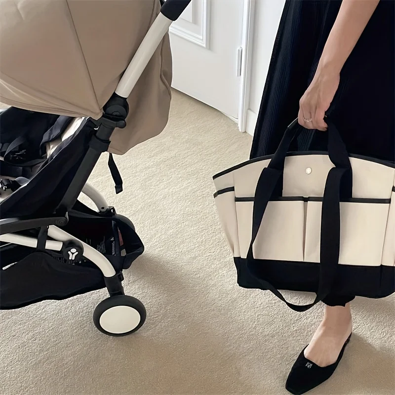 Diaper Canvas Mommy Bag Large Capacity Organizer Pouch Babies Accessories Waterproof Multifunctional Handbag Fashion Nappy