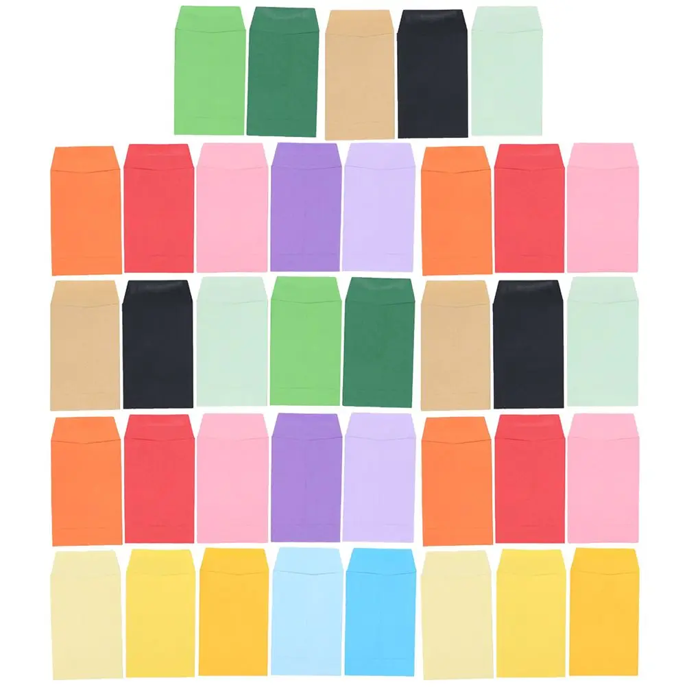 50 Pcs Small Envelopes 9x6cm Blank Paper Coin Key Small Envelope Cash Storing Envelopes Gift Budgeting Seeds Storage
