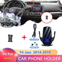 Car Mobile Phone Holder for Honda Fit Jazz GK5 2014 2015 2016 2017 2018 2019 Bracket Rotatable Support Accessories for Iphone LG