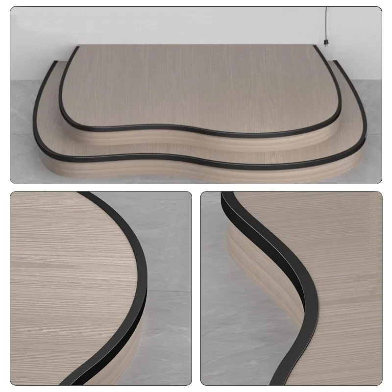 Bendable ขอบอลูมิเนียมแถบแถบผนังชั้น Anti-Collision Protector ฝาครอบบันไดแพลตฟอร์มเวที Wallboard EDGE ซีลบาร์