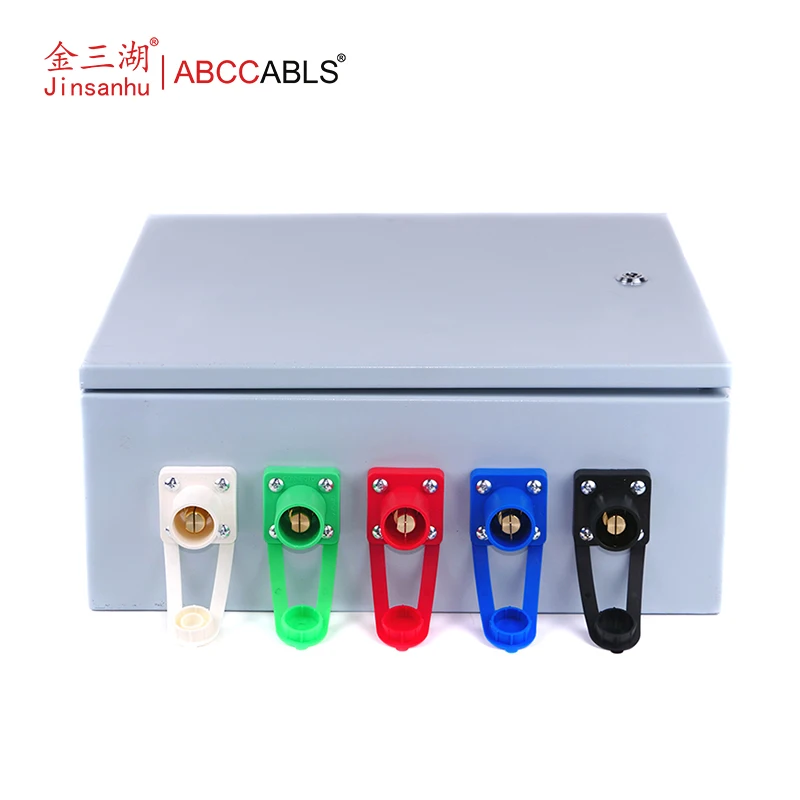 ABCCABLS 400A 5-Way Camlock Power Distribution Box | 3-Phase Stage Electrical Feedthrough Box for Live Events & Outdoor Concerts
