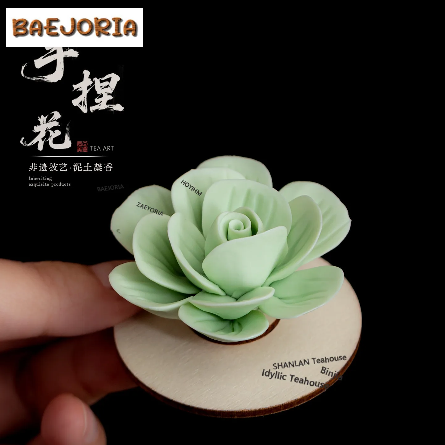 Handcrafted Porcelain Flower Incense Holder Zen Garden Incense Burners Meditation Smell Distributor Censer Teaware Decoration