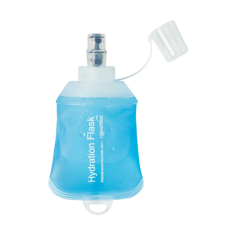 Botella de agua plegable de 150ML, termo suave plegable de TPU para ciclismo, correr, acampar y viajar