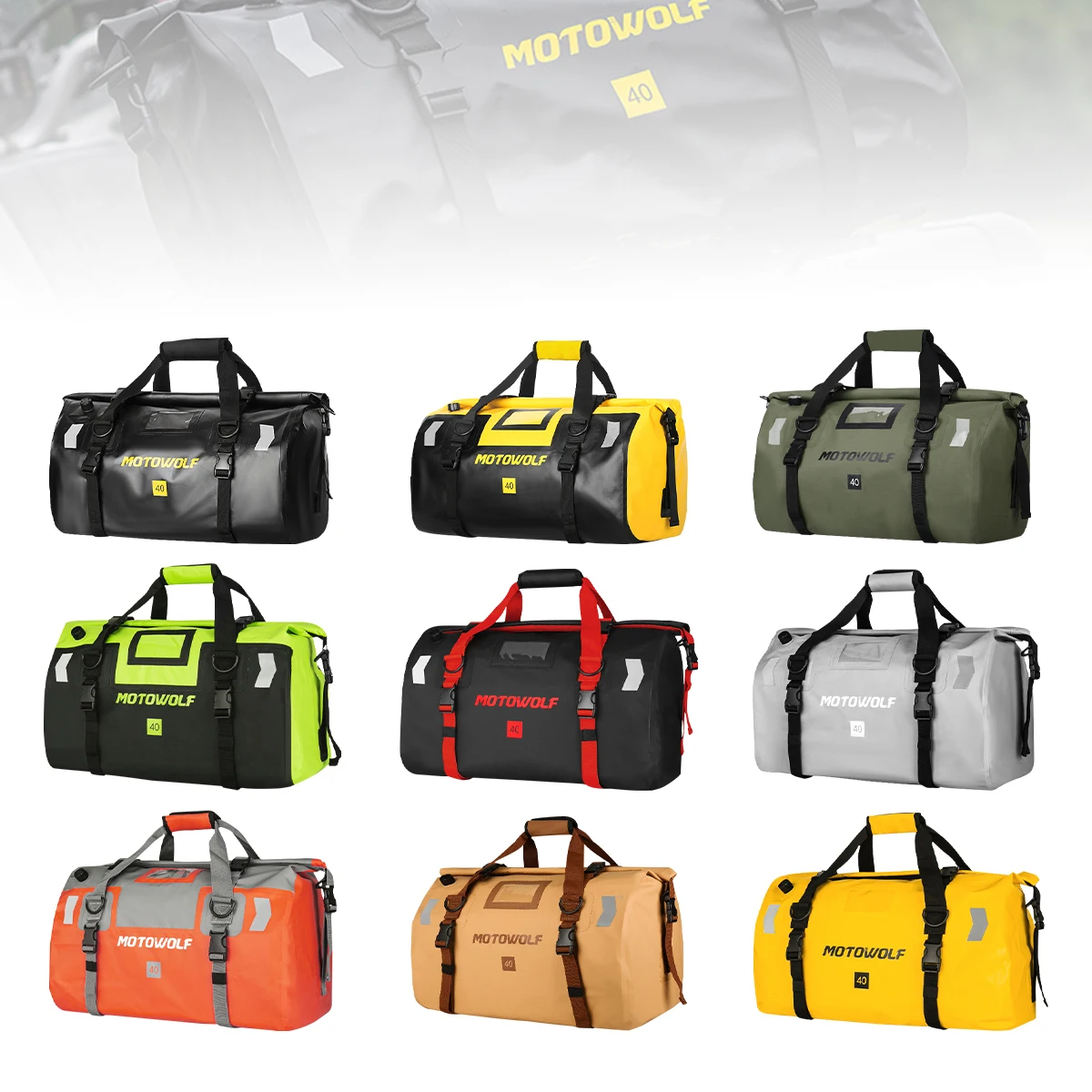 Motorrad Wasserdichte Hecktasche Reise Outdoor Trockenen Gepäck Roll Pack Tasche 20/66/100L Motorrad Gepäck Rucksack Motorrad sitztasche – Detail 8