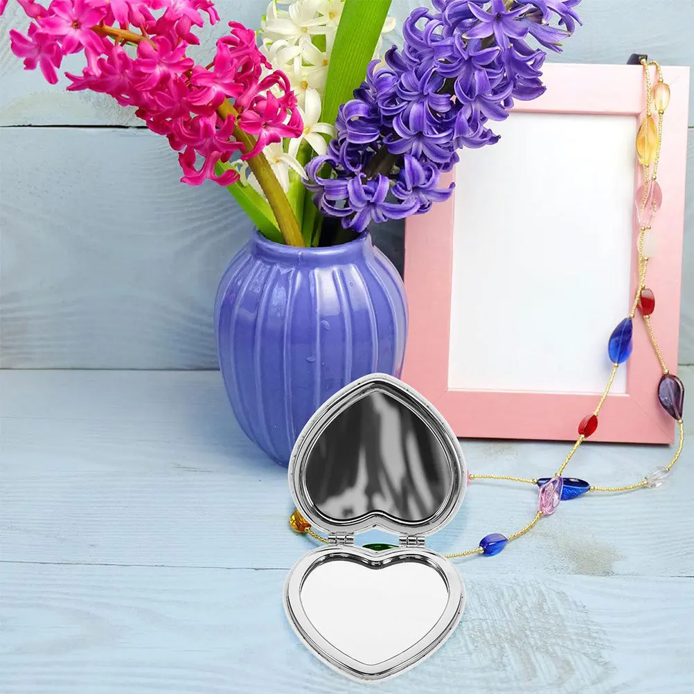 2Pcs Makeup Mirrors Double-Sided Compact Foldable Travel Pocket Small Purse Mirror for Women Outdoor Use Compact Mirror