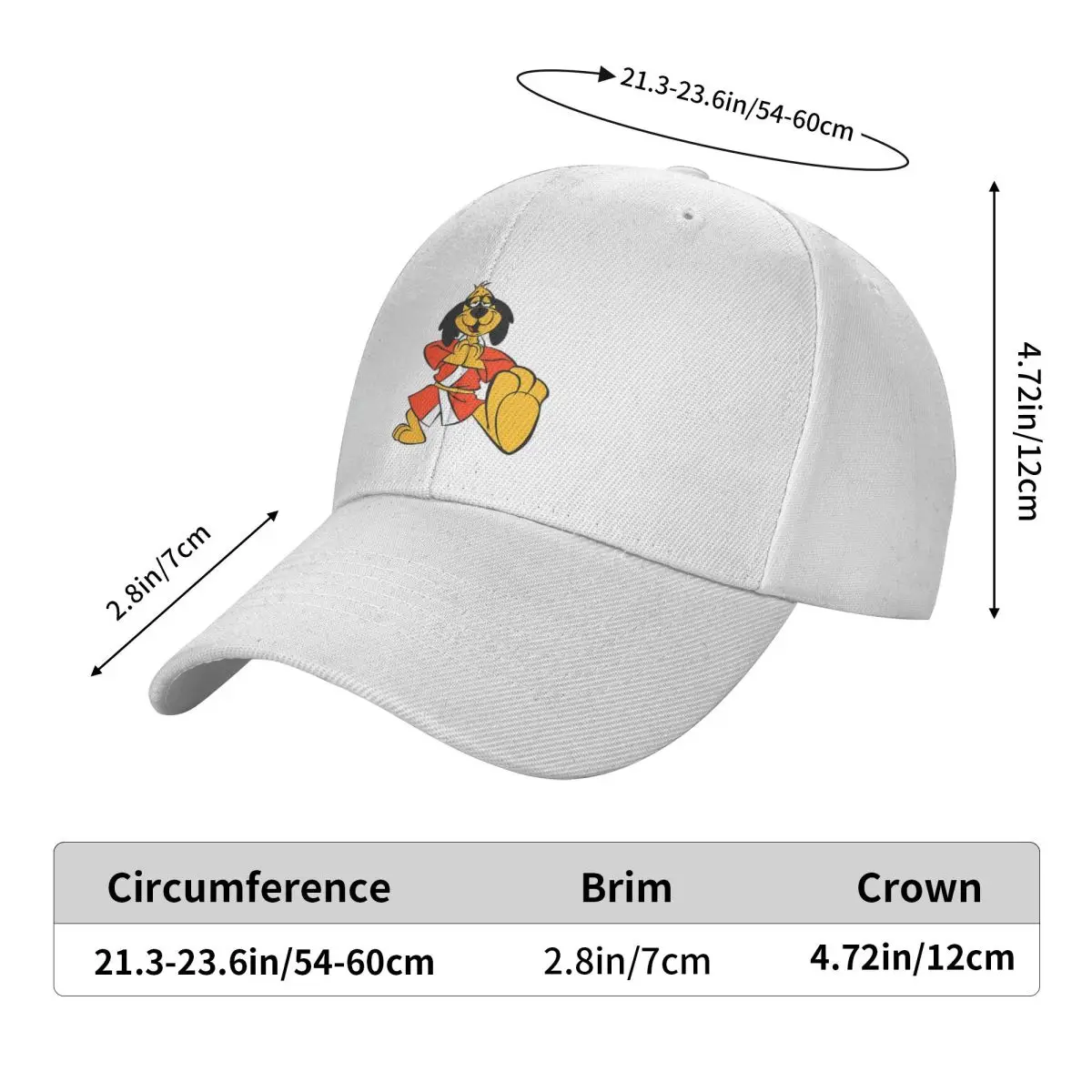 Detective Kung Fu Master Hong Kong Phooey Cap Fashion Casual Baseball Caps Adjustable Hat Unisex Baseball Hats Customizable