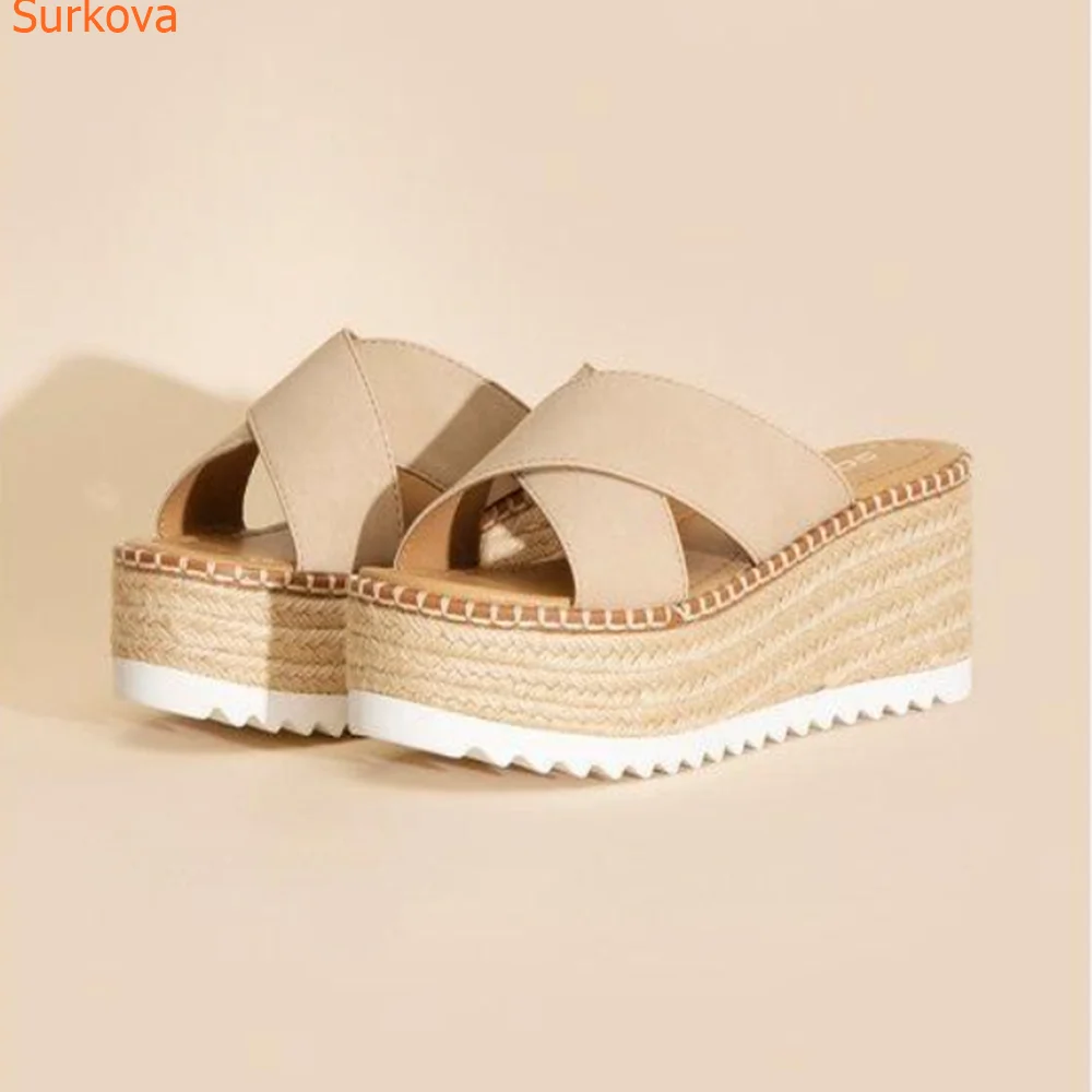 Round Toe Flat With Women Slippers Height Increasing Summer Fashion Casual Comfortable Modern 2023 European New Arrivals Shoes