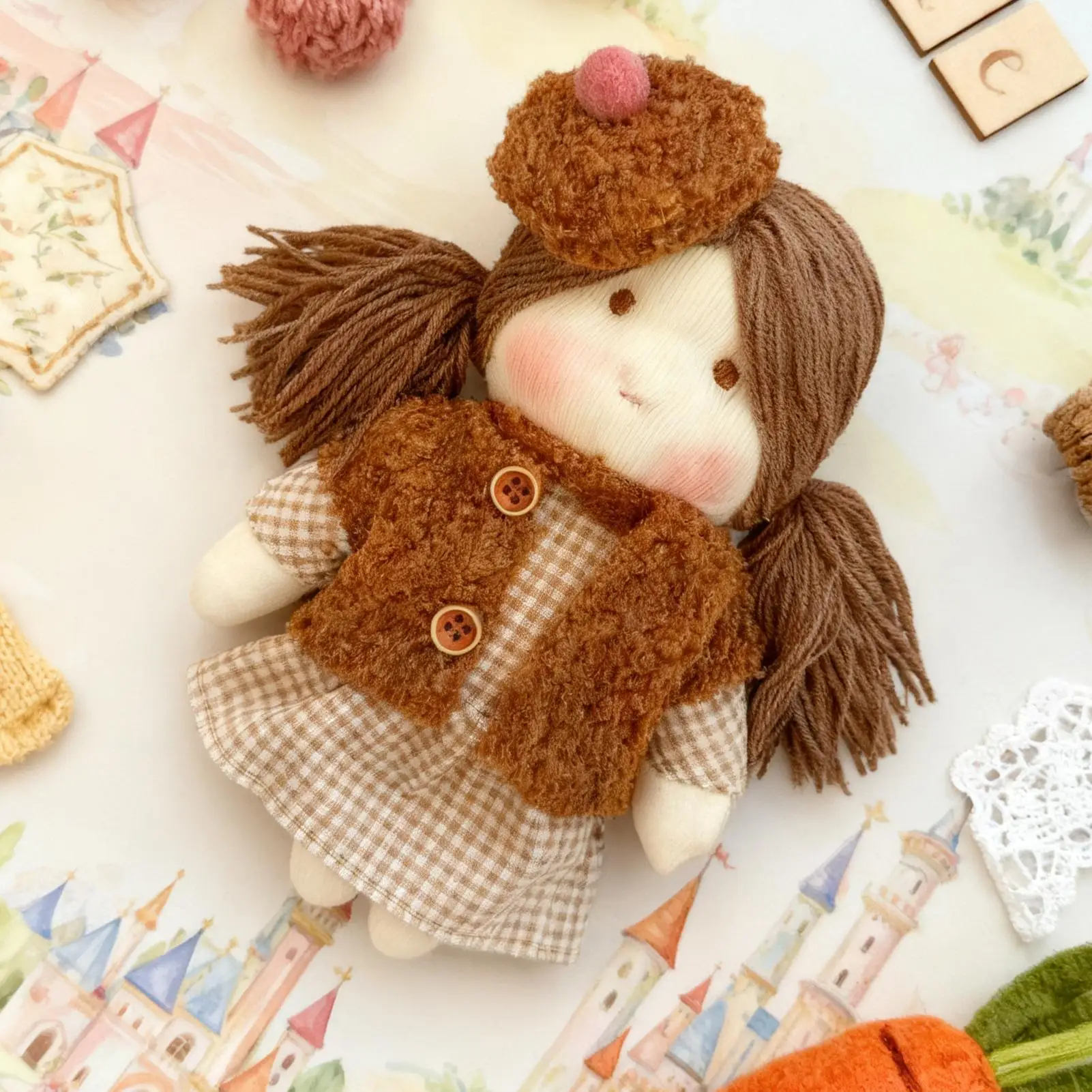 Poupée en coton en peluche douce, compagnon de sommeil, jouets doux, habillage pour enfants, adolescents, adultes, collectionneurs, heure du coucher, pépinière, vacances d'anniversaire