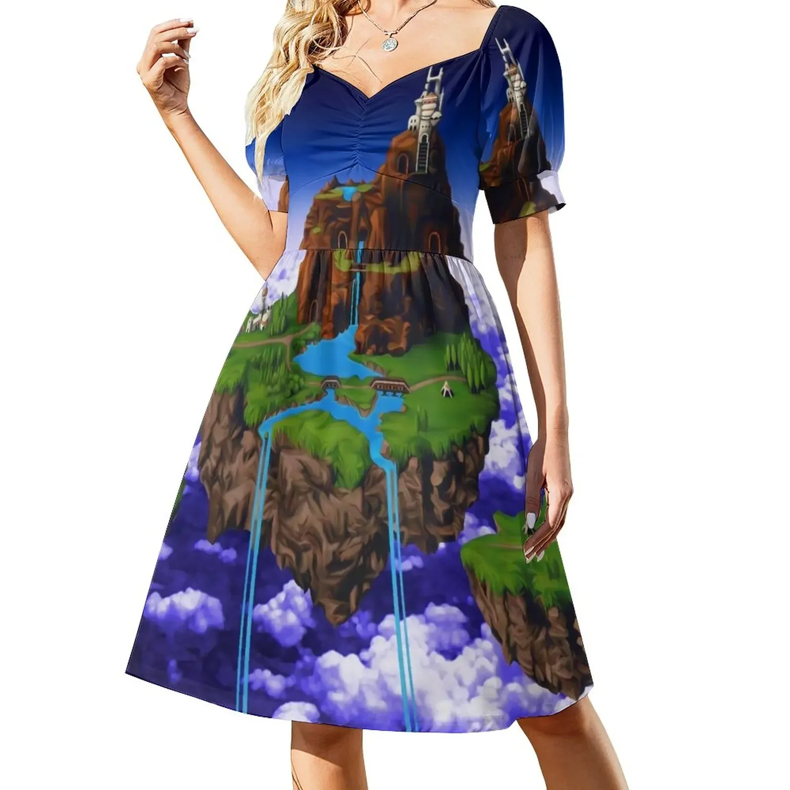 Kingdom of Zeal - Chrono Trigger Short-Sleeved Dress Dress women dress for women womans clothing