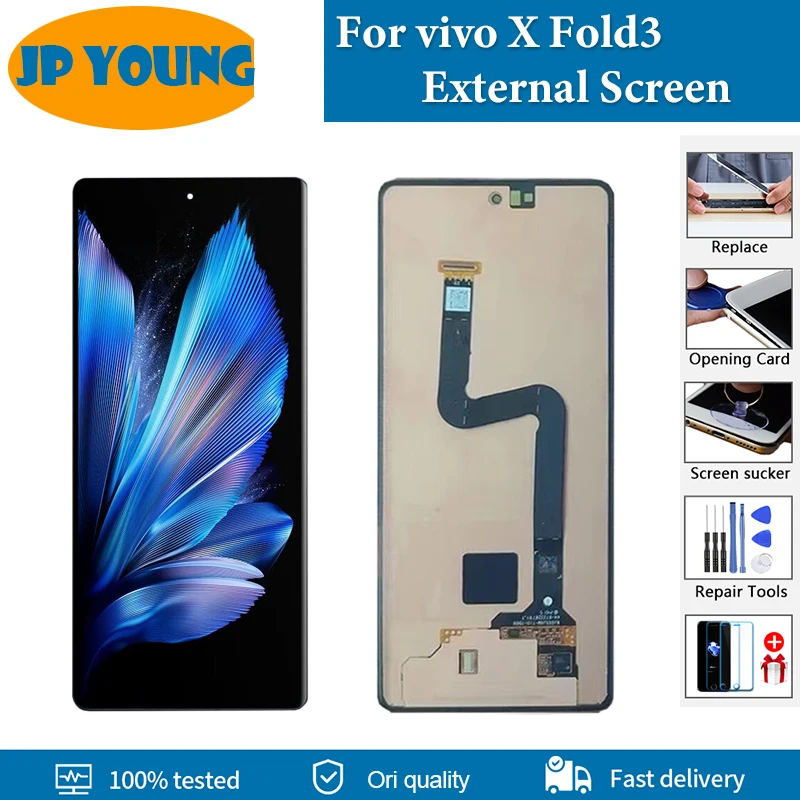 

Original 6.53" AMOLED For vivo X Fold3 External Screen Touch Screen Digitizer Assembly Replacement For vivo X Fold 3 Small LCD