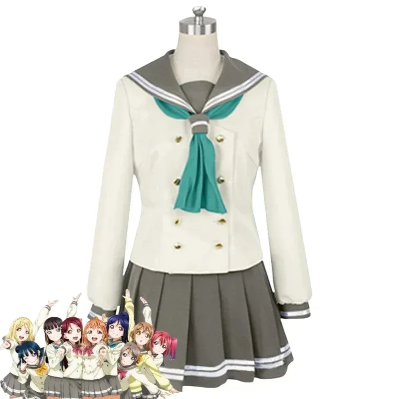 

CyAnime Takami Chika Watanabe You Tsushima Yoshiko Ruby Dia Kurosawa Sakurauchi Riko Lovelive Sunshine Aqours Косплей Костюм Su