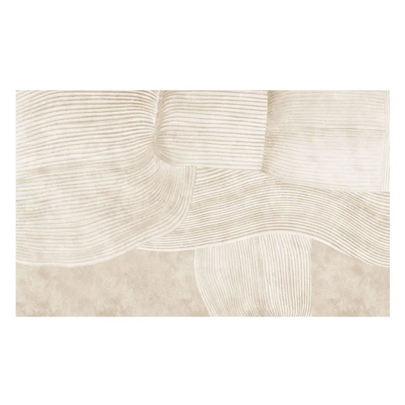 Nordic INS Style Living Room Carpet, Light Luxury Wabi-Sabi Home Rug, Cashmere-Like Floor Mat for Bedroom & Bedside