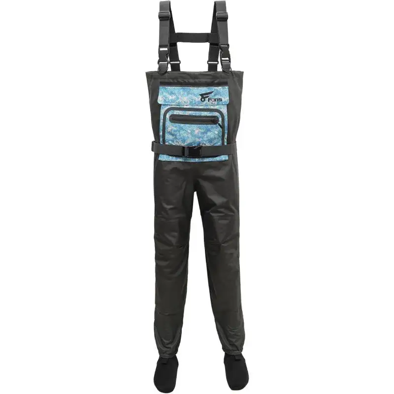 8 Fans Fly Fishing Waders Breathable Waterproof Stocking Foot Chest Waders for Men and Women