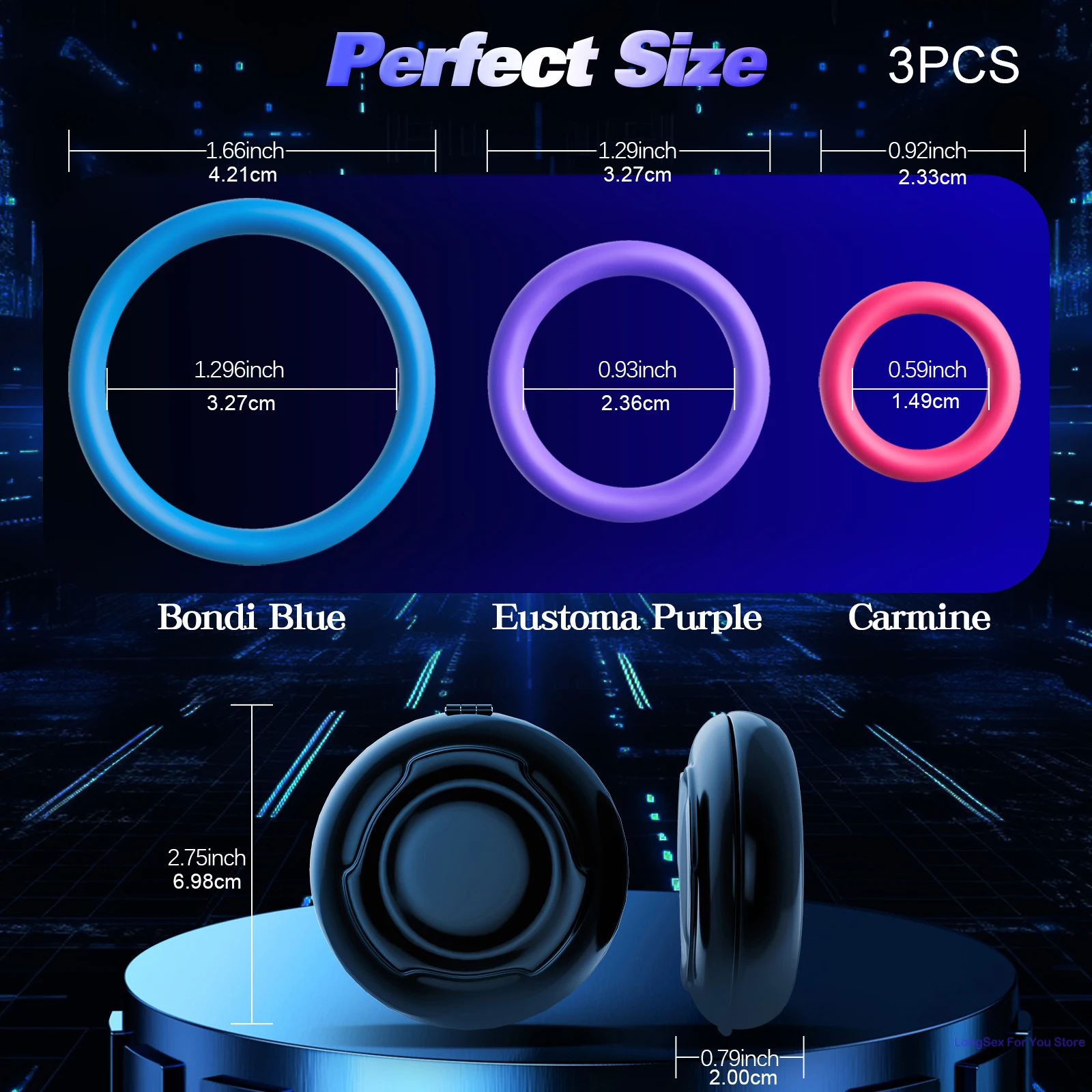 3 stks siliconen cockring met - Medicine Cabinet Lock recensie en prijs