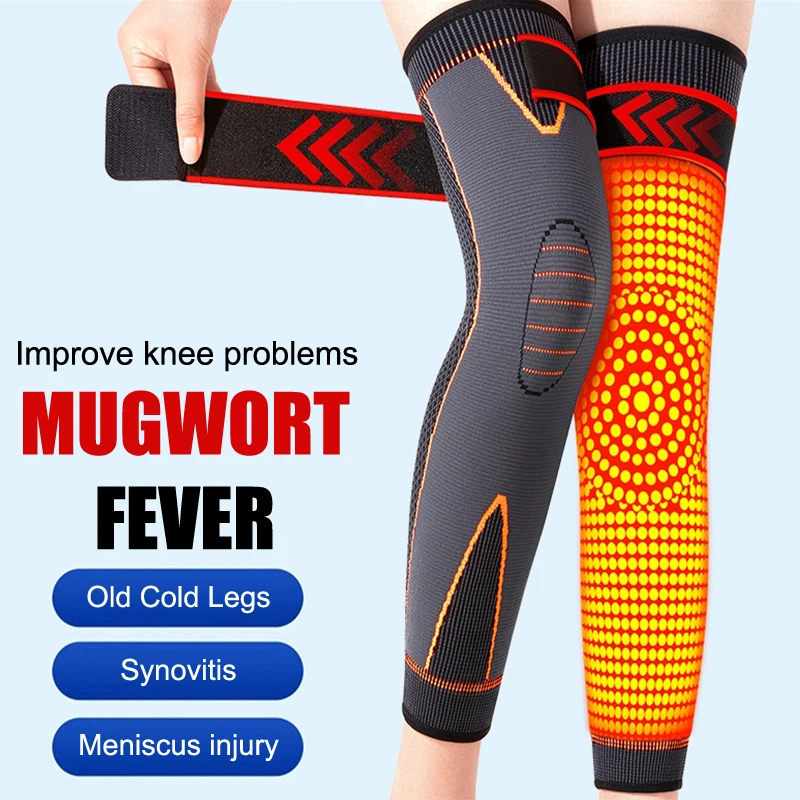 

Leg Knee Support Protectors Knee Support Brace With Mugwort Compression Long Sleeve Arthritis Relief Running Gym Sport Knee Pad