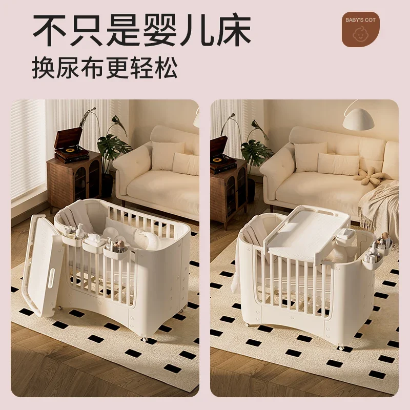 Crib adjustable movement, baby multi-function diaper table