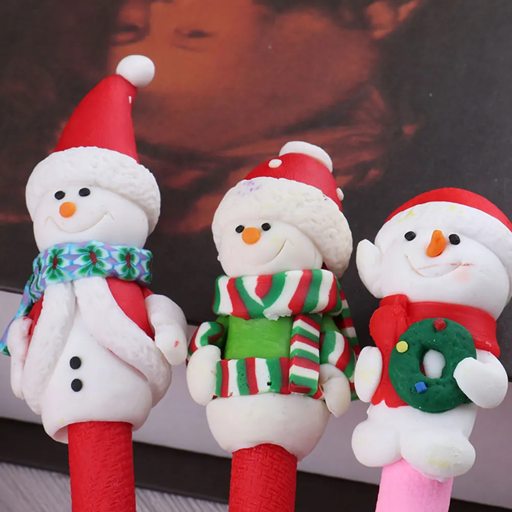 

4pcs Ballpoint Pens Xmas Cartoon Pattern School Supplies Kids Office Gifts School Supplies Writing Tools