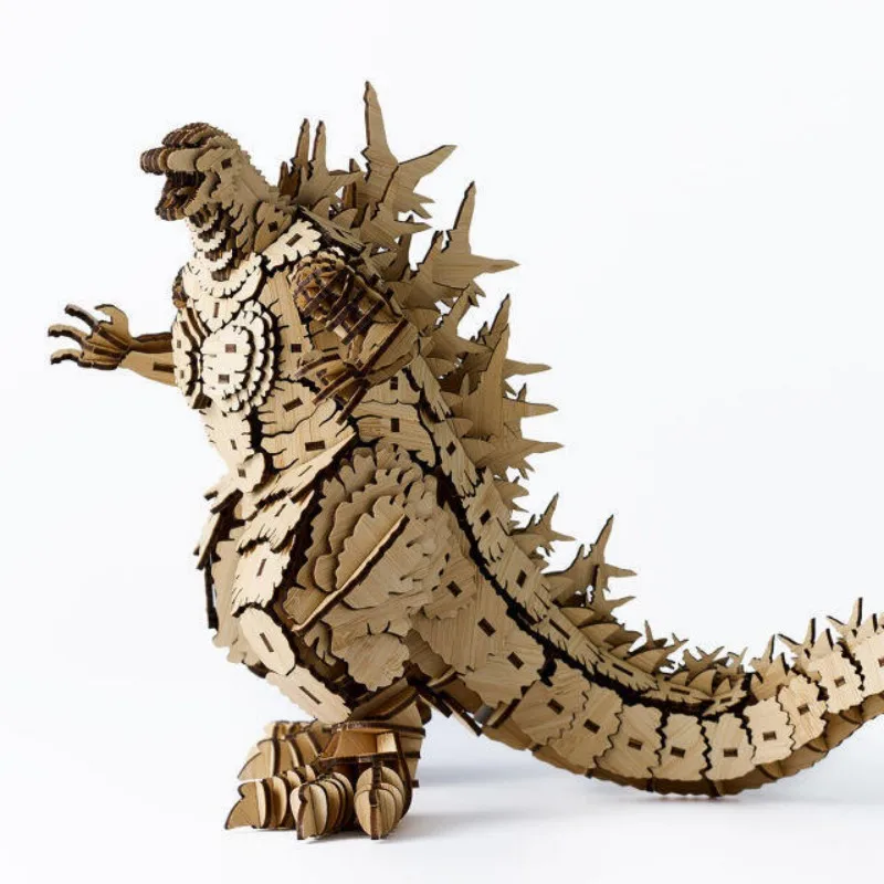

OUZEY King of Monsters 3D Wooden Puzzle, DIY Assembly Model Kit for Adult Collectors, Creative Desktop Decoration Gift