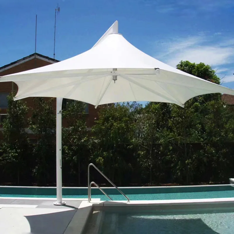 & Membrane Structure Carports Steel Frame Waterproof Hexagonal Roof Outdoor Shade Canopy for Park Plaza