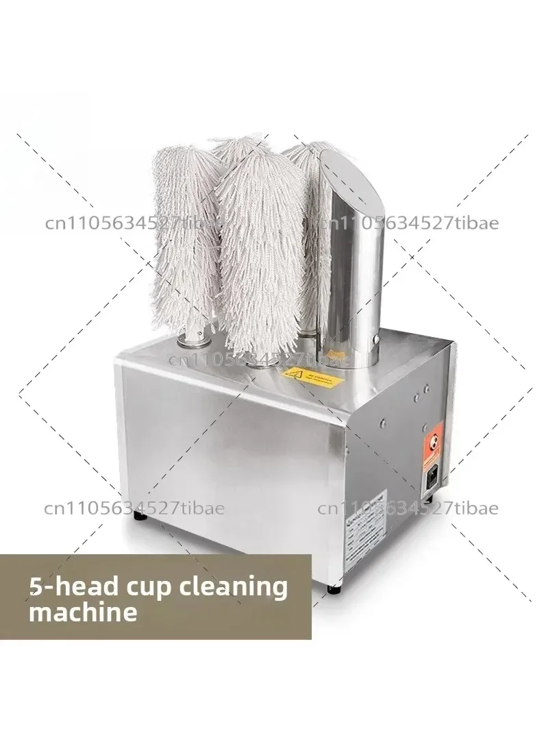 Commercial Electric Glass Polisher Cup Cleaner 5 Head 8 Head Glass Polishing Machine