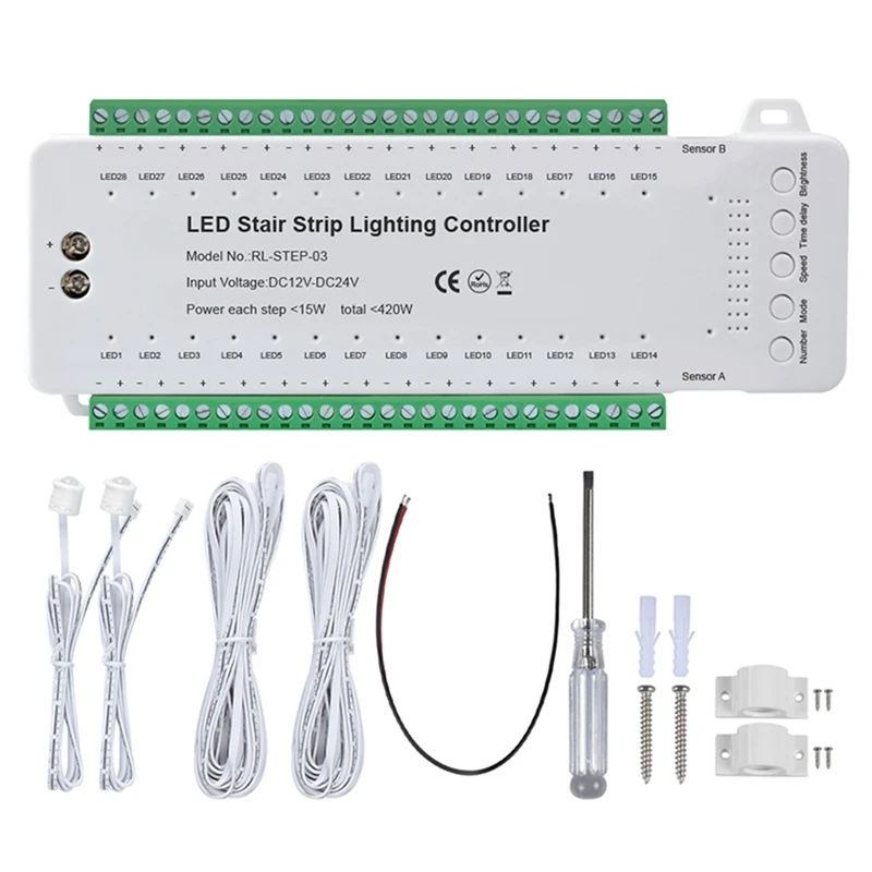 Inteligente Stair LED Motion Sensor Controller, indução Controller, Strip Dimmer, Stairway Light