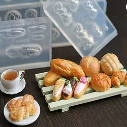 RG01-24 Cooking Bread Biscuits Food Design 3d Carving Silicone Nail Mold Diy Manicure Deco Tools
