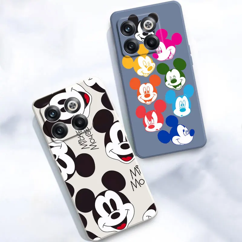 Mickey Mouse Disney Liquid Silicone Phone Case For OnePlus Nord CE3 CE2 Lite 2T N20SE N100 N200 N300 11R 10T 10R 9RT ACE 2V Pro